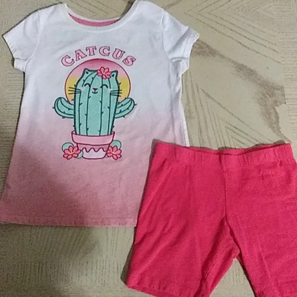 3 For $15🩵 Wonder Nation Cactus Shorts Set
